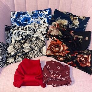 ❤️ 8 Floral Leopard Headbands LOT ✨